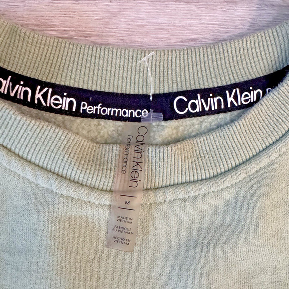 Calvin Klein Performance Women's Green Crop Sweatshirt Top Size Medium EUC - Picture 5 of 9